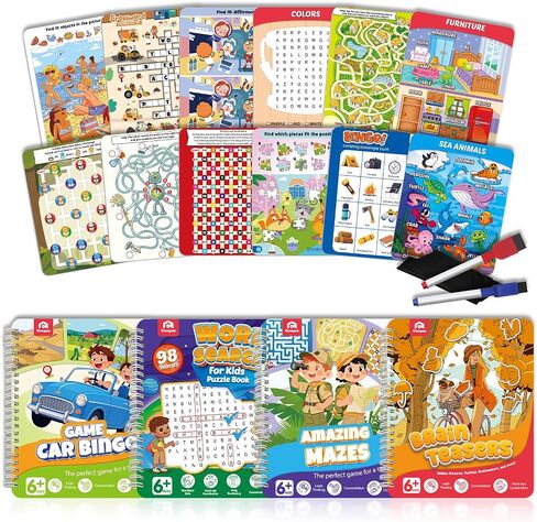 Coogam 4Pcs Activity Travel Maze Book Game for Kids Age 6+ in Kuwait