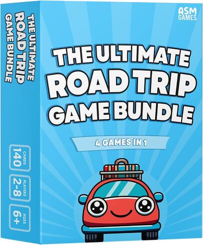 The Ultimate Road Trip Game Bundle, Fun 4-in-1 Car Game for Kids and Adults in Kuwait