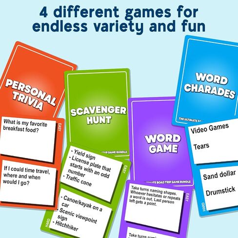 The Ultimate Road Trip Game Bundle, Fun 4-in-1 Car Game for Kids and Adults in Kuwait