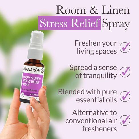 Pranarom - Aromacalm Stress Relief Diffusion Blend (5ml) - Orange, Bergamot, Lavender, Ylang Ylang - Essential Oil for Stress Relief & Mental Wellness | USDA and ECOCERT Certified Organic in Kuwait