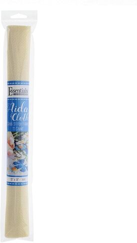 Essentials By Leisure Arts Aida Cloth, 11 Count, Ivory Cross Stitch Fabric, Embroidery Fabric, Cross Stitch Supplies for Crafting, Stitching, and Sewing Projects 15x18 in Kuwait