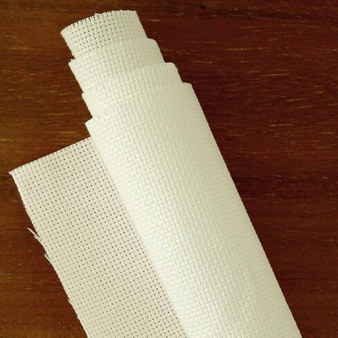 Essentials By Leisure Arts Aida Cloth, 11 Count, Ivory Cross Stitch Fabric, Embroidery Fabric, Cross Stitch Supplies for Crafting, Stitching, and Sewing Projects 15x18 in Kuwait