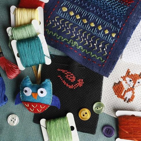 Essentials By Leisure Arts Aida Cloth, 14 Count, Barely Blue Cross Stitch Fabric, Embroidery Fabric, Cross Stitch Supplies for Crafting, Stitching, and Sewing Projects 12X18 in Kuwait