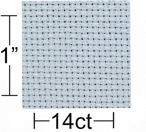 Essentials By Leisure Arts Aida Cloth, 14 Count, Barely Blue Cross Stitch Fabric, Embroidery Fabric, Cross Stitch Supplies for Crafting, Stitching, and Sewing Projects 12X18 in Kuwait