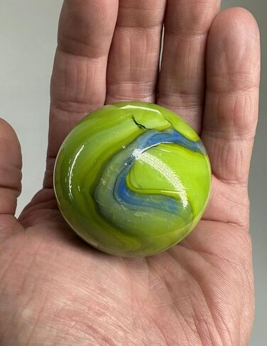 Toe Breaker 50mm (2") Mermaid Green/Blue Swirl Marbles Glass Toebreaker Huge in Kuwait