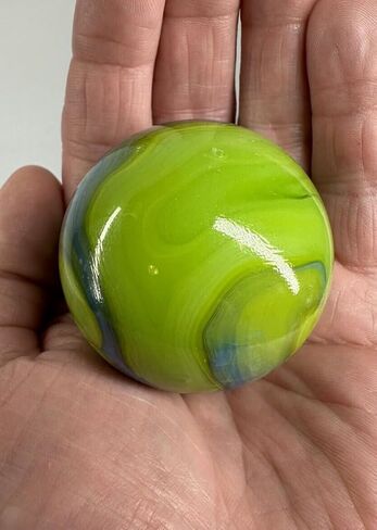 Toe Breaker 50mm (2") Mermaid Green/Blue Swirl Marbles Glass Toebreaker Huge in Kuwait
