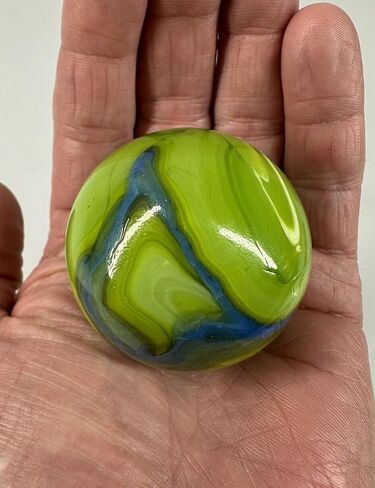 Toe Breaker 50mm (2") Mermaid Green/Blue Swirl Marbles Glass Toebreaker Huge in Kuwait