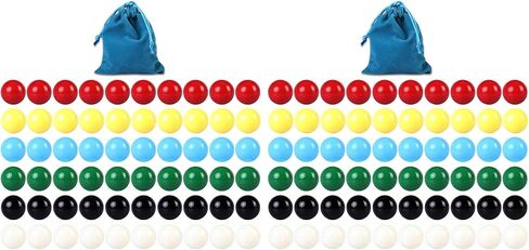 9/16inch Game Replacement Marbles Balls,60pcs Solid Color Acrylic Balls for Chinese Checkers,Aggravation Game,Marble Run DIY Decoration(6 Colors) in Kuwait