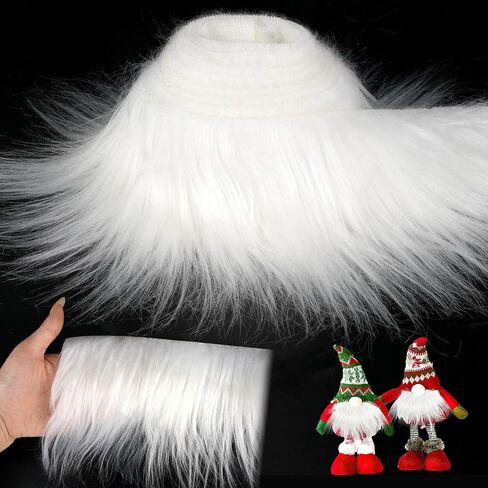 White Fur, Faux Fur Fabric, White Fur Trim, Fake Fur for Gnome Beard, Craft in Saudi Arabia
