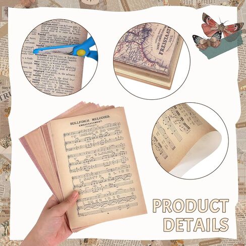 120 Pcs Vintage Scrapbook Paper Sheets for Junk Journal in Kuwait