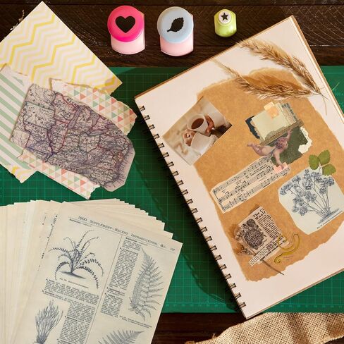 120 Pcs Vintage Scrapbook Paper Sheets for Junk Journal in Kuwait