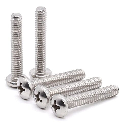 Glvaner #10-32 x 1-1/2" (50 pcs) Pan Head Machine Screws, 18/8 Stainless Steel 304, Phillips Drive Cross Round Head Machine Screws, Fully Threaded, Machine Coarse Thread in Kuwait