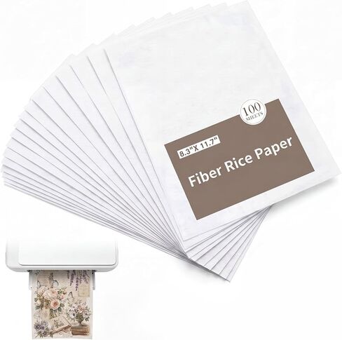 Maitys Sheets 8.3" x 11.7" Rice Paper Printable for Decoupage Painting, 100 in Kuwait