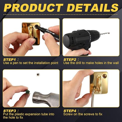 2 Pcs Gold Large Loop Wall Plate Metal Post Queue Line Barrier Hanging Circle Hook Rope Safety Barriers for Movie Theaters Grand Openings Auto Shows Hotels Velvet Stanchion VIP Rope Crowd Control in Kuwait
