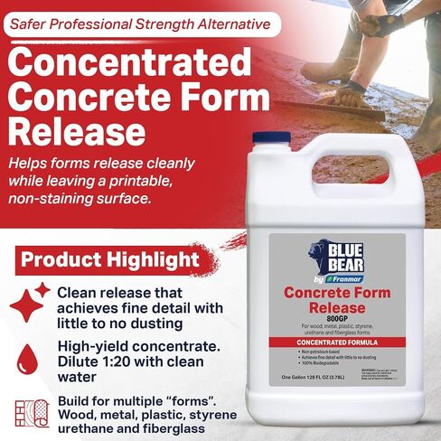 Blue Bear 800GP: Concrete Form and Mold Release Agent, High-Yield, 1 Gal in Kuwait