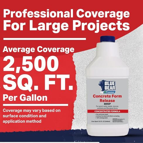 Blue Bear 800GP: Concrete Form and Mold Release Agent, High-Yield, 1 Gal in Kuwait