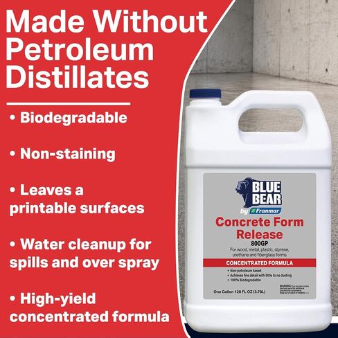 Blue Bear 800GP: Concrete Form and Mold Release Agent, High-Yield, 1 Gal in Kuwait