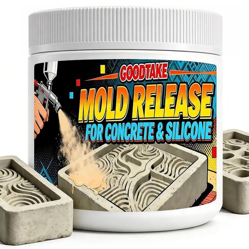 GOODTAKE Professional-Grade Mold Release - High-Temperature Formula for Rubber, Concrete & Resin Molds 16 oz Liquid, Non-Stick, Easy Clean Water-Based & Odorless Extends Mold Life Multi-Surface Use in Kuwait