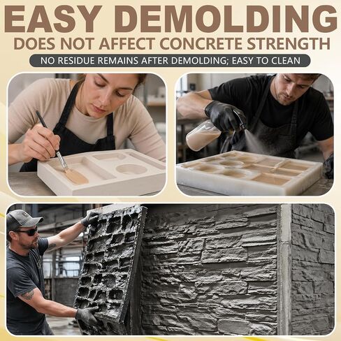 GOODTAKE Professional-Grade Mold Release - High-Temperature Formula for Rubber, Concrete & Resin Molds 16 oz Liquid, Non-Stick, Easy Clean Water-Based & Odorless Extends Mold Life Multi-Surface Use in Kuwait