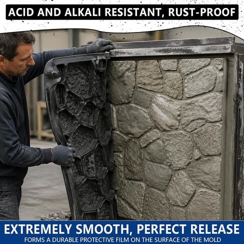 GOODTAKE Professional-Grade Mold Release - High-Temperature Formula for Rubber, Concrete & Resin Molds 16 oz Liquid, Non-Stick, Easy Clean Water-Based & Odorless Extends Mold Life Multi-Surface Use in Kuwait