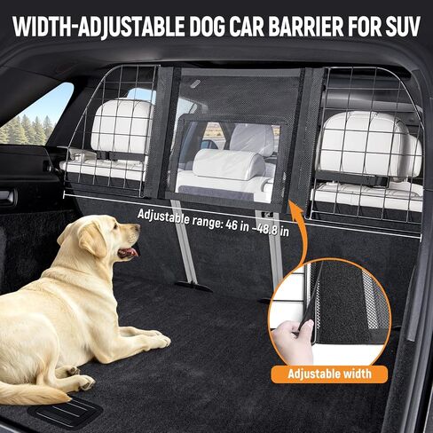 YJGF Dog Car Barrier for SUV,Width-Adjustable Dog Car Divider Net for SUV in Kuwait