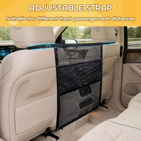 Dog Car Barrier, Dog Car Net Barrier with Mesh Storage Pocket in Kuwait