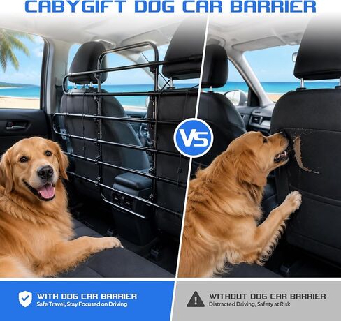 Dog Car Barrier for SUVs, Heavy Duty Pet Barrier Follow Seat Movement in Kuwait