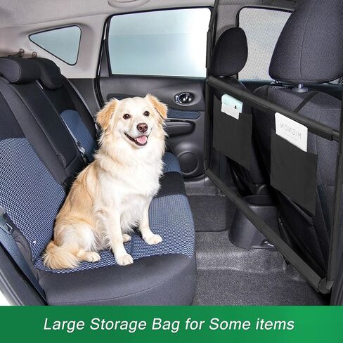 Dog Car Barrier for SUVs, 50" Wide Car Divider with See-Through Net Mesh, for Small Trucks and Cargo Area, SUVs & Mid-Sized Vehicle, SUV Dog Barrier Escape-Proof, Universal-Fit Pet Divider Gate in Kuwait