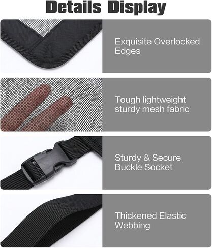 Dog Car Barrier,Backseat Pet Barrier for Cars, SUVs & Trucks, Breathable Mesh Dog Seat Divider with Adjustable Straps and Metal Hooks, Gray in Saudi Arabia
