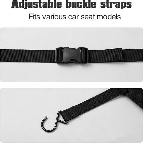 Dog Car Barrier,Backseat Pet Barrier for Cars, SUVs & Trucks, Breathable Mesh Dog Seat Divider with Adjustable Straps and Metal Hooks, Gray in Saudi Arabia
