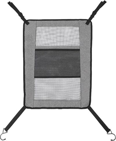 Dog Car Barrier,Backseat Pet Barrier for Cars, SUVs & Trucks, Breathable Mesh Dog Seat Divider with Adjustable Straps and Metal Hooks, Gray in Saudi Arabia