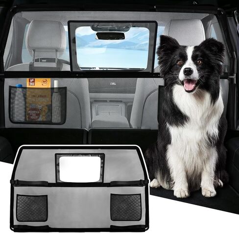 52" Wide Dog Car Barrier for SUV with Removable Visual Window in Kuwait
