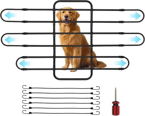 Dog Car Barrier, Adjustable Pet Gate for SUV Truck with Seat-Following Design in Kuwait
