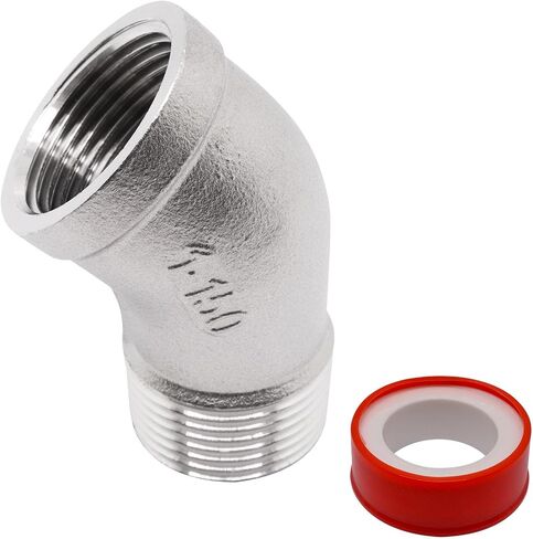 S SYDIEN 2Pcs 304 Stainless Steel 90 Degree Elbow 3/4" NPT Threaded Pipe Fitting Female x Male in Kuwait