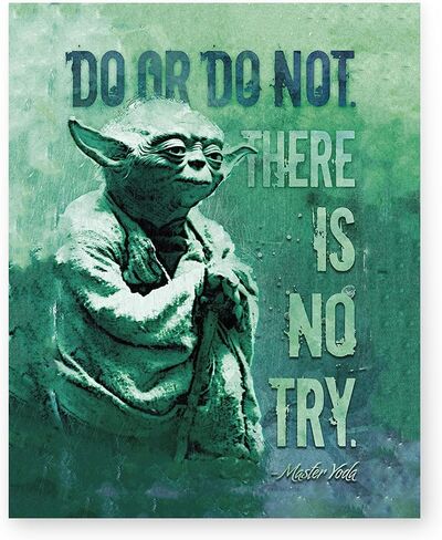 There is No Try - Inspiration Quotes Wall Decor, A Typographic Wall Decor Print With Master Yoda Quotes For Living Room Decorations, Office Decorations. Gift to Motivate & Inspire. Unframed - 8 x 10" in Kuwait