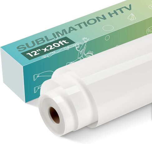 HTVRONT Clear Sublimation HTV for Light Fabric - Matte, 12" X 20 FT in Kuwait
