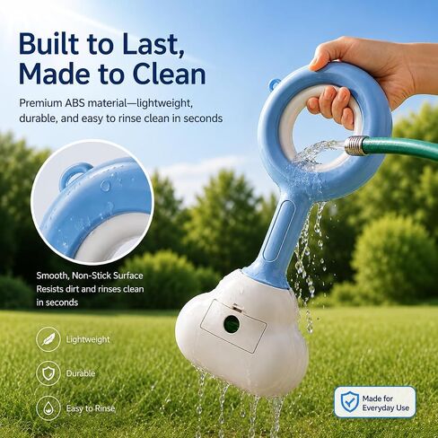 Dog Pooper Scooper with 120 Bags – Unbreakable & Durable One Handed Pickup Tool for Large & Small Dogs, Ready to Use Easy Clean Poop Catcher for Yard, Walks, Grass – Blue in Kuwait