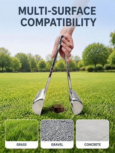 Small Dog Pooper Scooper, Portable Short Handle Stainless Steel in Kuwait