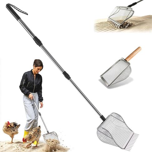 Chicken Poop Scooper, 2-Pcs Chicken Coop Cleaning Set in Kuwait