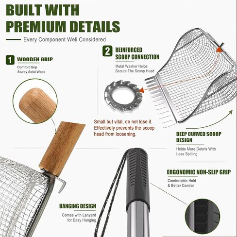 Chicken Poop Scooper, 2-Pcs Chicken Coop Cleaning Set in Kuwait