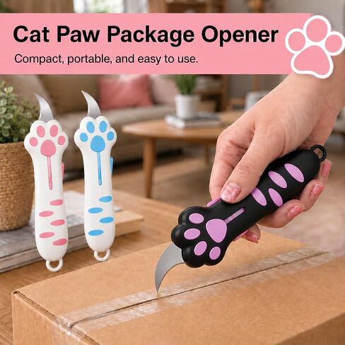 Cat Paw Box Cutter, Retractable Safety Cute Mini Box Cats Claw Cutter in Kuwait