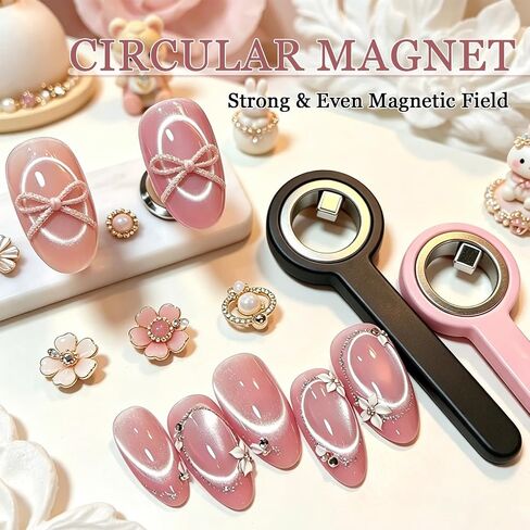2026 Upgrade Ring-Shaped Cat Eye Magnet for Nails, 2-in-1 Circle & Y Shape Nail Tool, Wide Beam French Heart Effect, Portable DIY Tool – Great as Cat Eye Magnet Set,Cat Eyes Magnet (2Pcs) in Kuwait