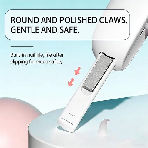 2 Pack Cat Nail Clipper with Light,Adjustable Nail Trimmer,Nail Clipper for Cats and Dogs with Catcher,Safe Cat Claw Clippers for Indoor Cats,Professional Cat Nail Trimming Supplies & Grooming Kit in Kuwait