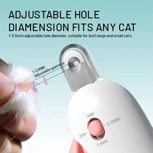 2 Pack Cat Nail Clipper with Light,Adjustable Nail Trimmer,Nail Clipper for Cats and Dogs with Catcher,Safe Cat Claw Clippers for Indoor Cats,Professional Cat Nail Trimming Supplies & Grooming Kit in Kuwait