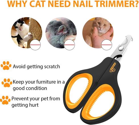 Cat Nail Clipper - Professional Cat Claw trimmer & Cat Claw Clipper - Cat Nail Trimmers Suits All Small Animals such as Dogs, Cats, Puppies, Kittens, Birds, Hedgehogs, ferrets, rabbits, hamsters .. in Kuwait