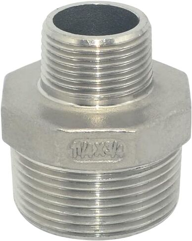 Megairon 2" Male NPT to 1-1/2" Female NPT Female Reducing/Reducer Bushing Pipe Fitting,Adapter,Stainless Steel SS 304 Hex Bushing in Kuwait