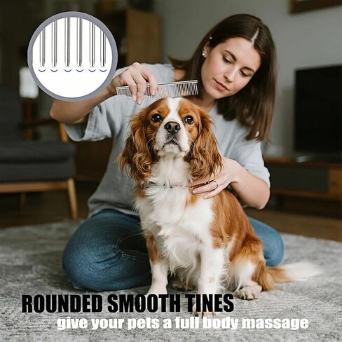 3-Pack metal comb for dogs stainless steel dog comb Pet Grooming Metal Combs Set, Large Medium Small Sizes, Stainless Steel Detangling Tool for Dogs and Cats in Kuwait