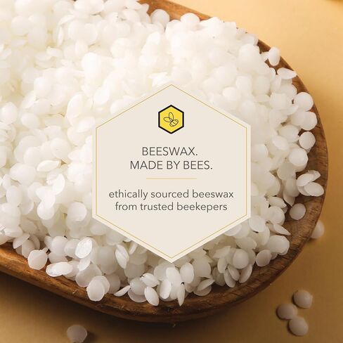 White Beeswax Pellets (1 lb) | 100% Pure, Cosmetic Grade, Triple-Filtered Beeswax for DIY Skin Care, Lip Balm, Lotion, and Candle Making in Saudi Arabia