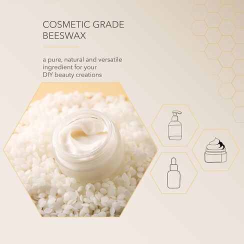 White Beeswax Pellets (1 lb) | 100% Pure, Cosmetic Grade, Triple-Filtered Beeswax for DIY Skin Care, Lip Balm, Lotion, and Candle Making in Saudi Arabia