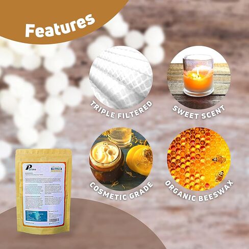 Yellow Beeswax Pellets 1LB | Food-Grade, Pure, Triple-Filtered in Kuwait